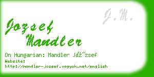 jozsef mandler business card